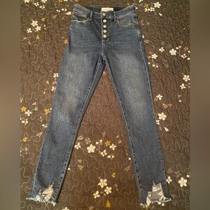 Abercrombie High Rise Button Fly Ankle Jeans size 25 0R